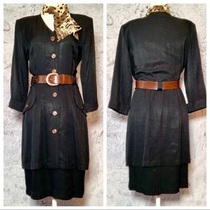 Vintage Button Up Dress w/ Accessories! 😍